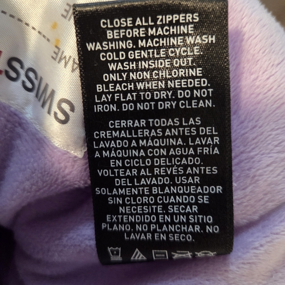 Swiss Tech Kids Purple Star Jacket size Small 6/6X - Picture 6 of 6